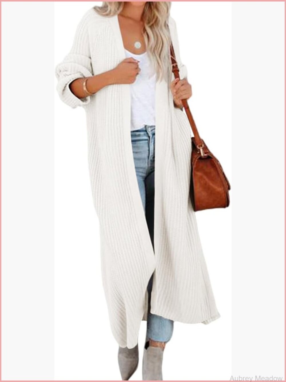 Oversized Long Cardigan Sweater Open Front Duster Coat Knit